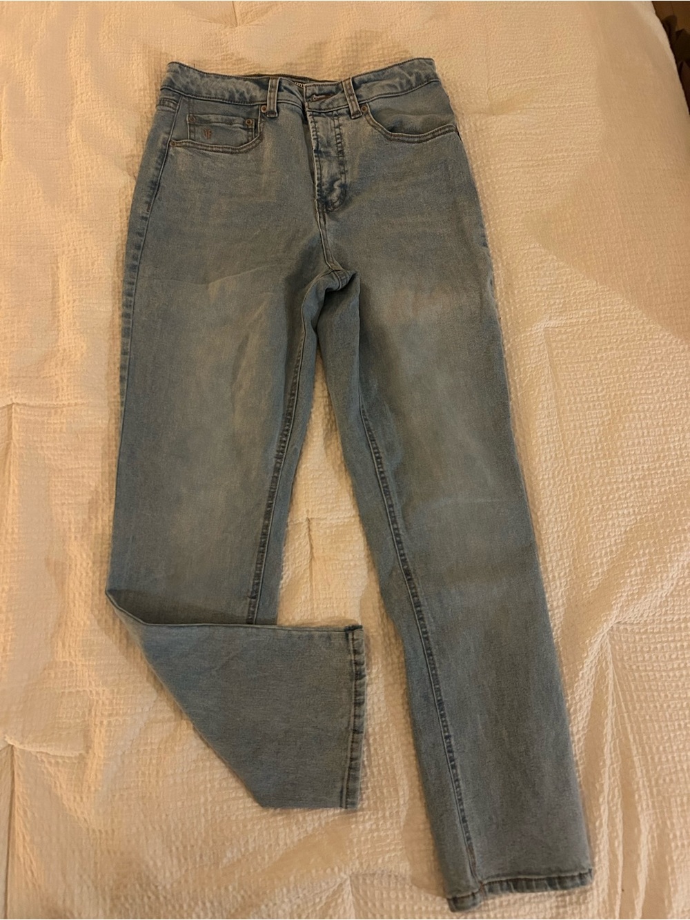 Frye Light Blue High-Rise Straight Jeans